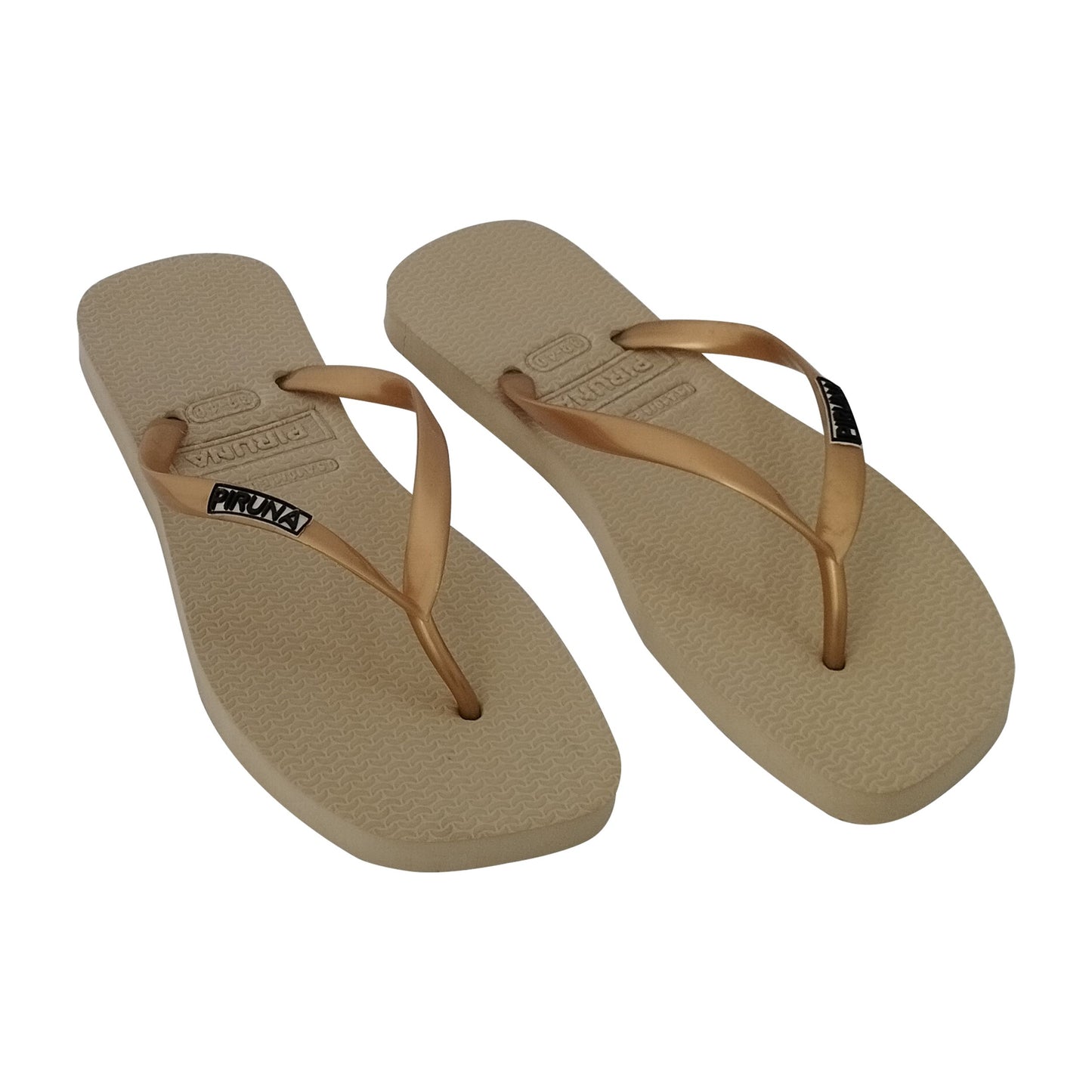 Female Flip Flop Sandal - Design: Square Toed - Name: Caramel