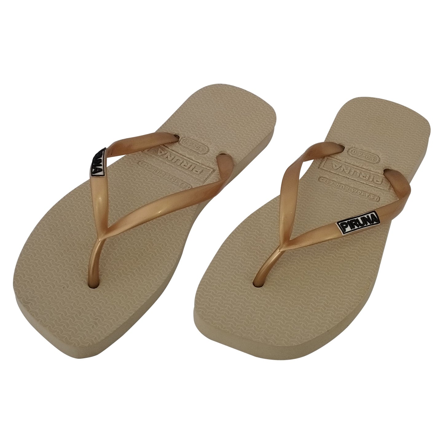 Female Flip Flop Sandal - Design: Square Toed - Name: Caramel