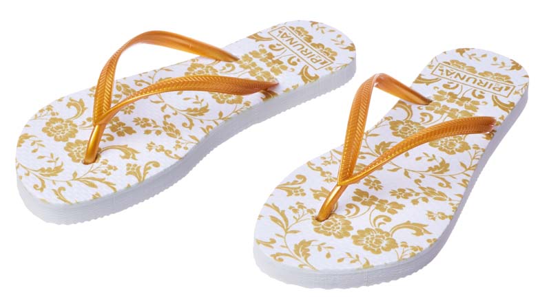 Piruna Flip Flops Gold Brazilian Style Sandals for Men and Women