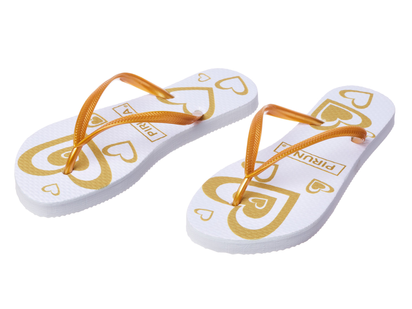 Brazilian Flip Flops - B0009-GOLD HEART