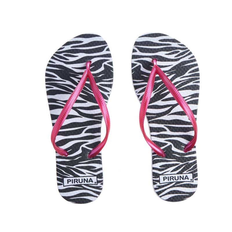 Piruna Flip Flops Zebra Print Sandals for Men and Women