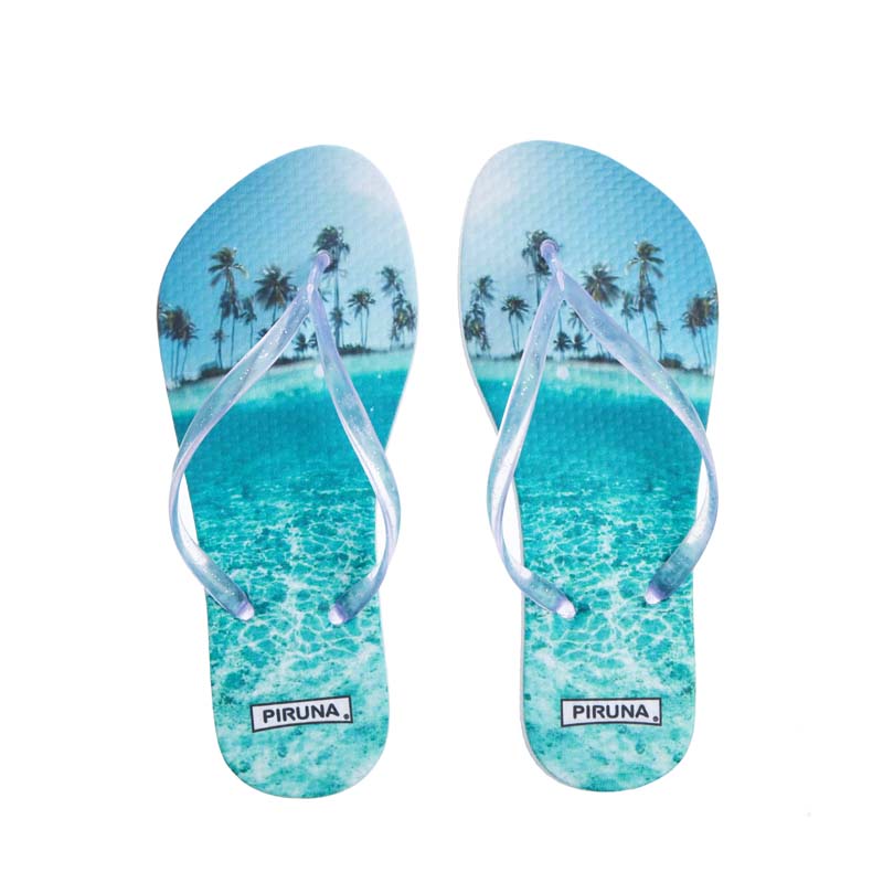 Piruna Comfort Flip Flops Blue Beach Sandals for Men and Women
