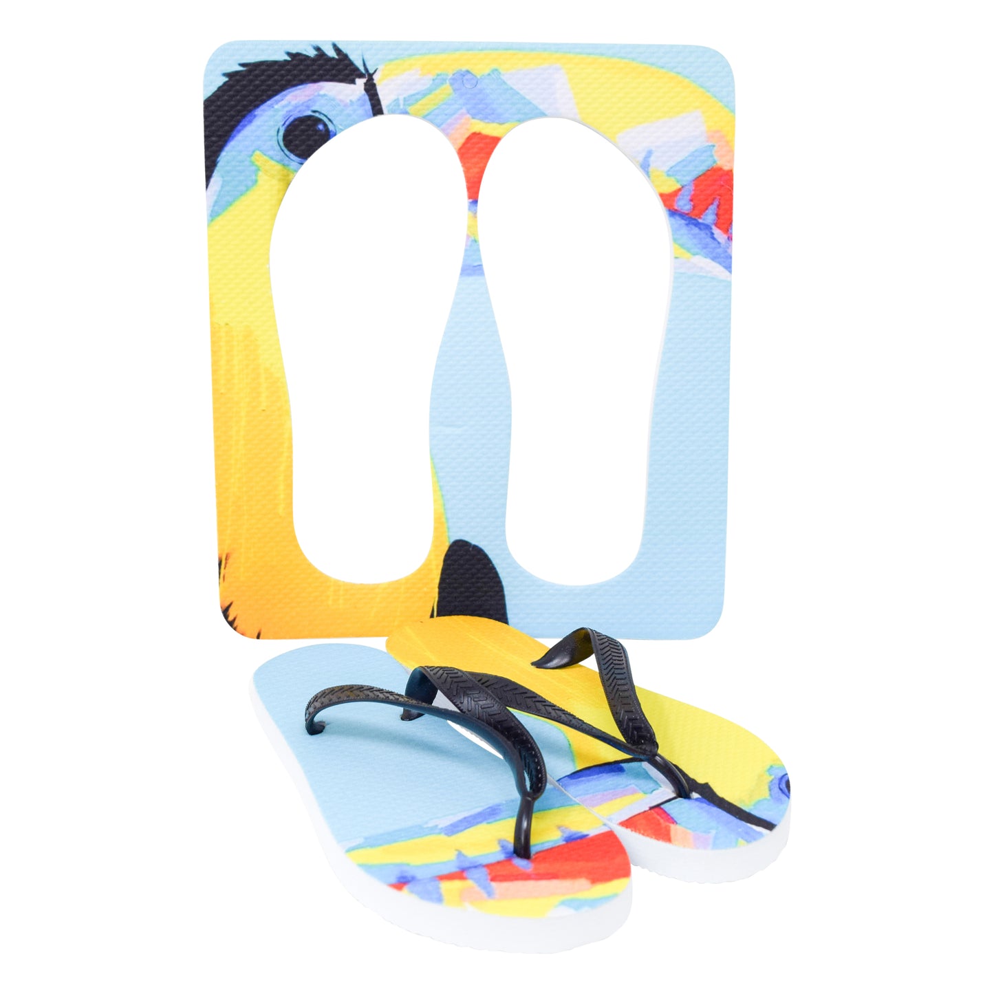 Unisex Flip Flops Sandal - Wall Art -Design: Cut Out Flip Flops - Name: TUCAN 3