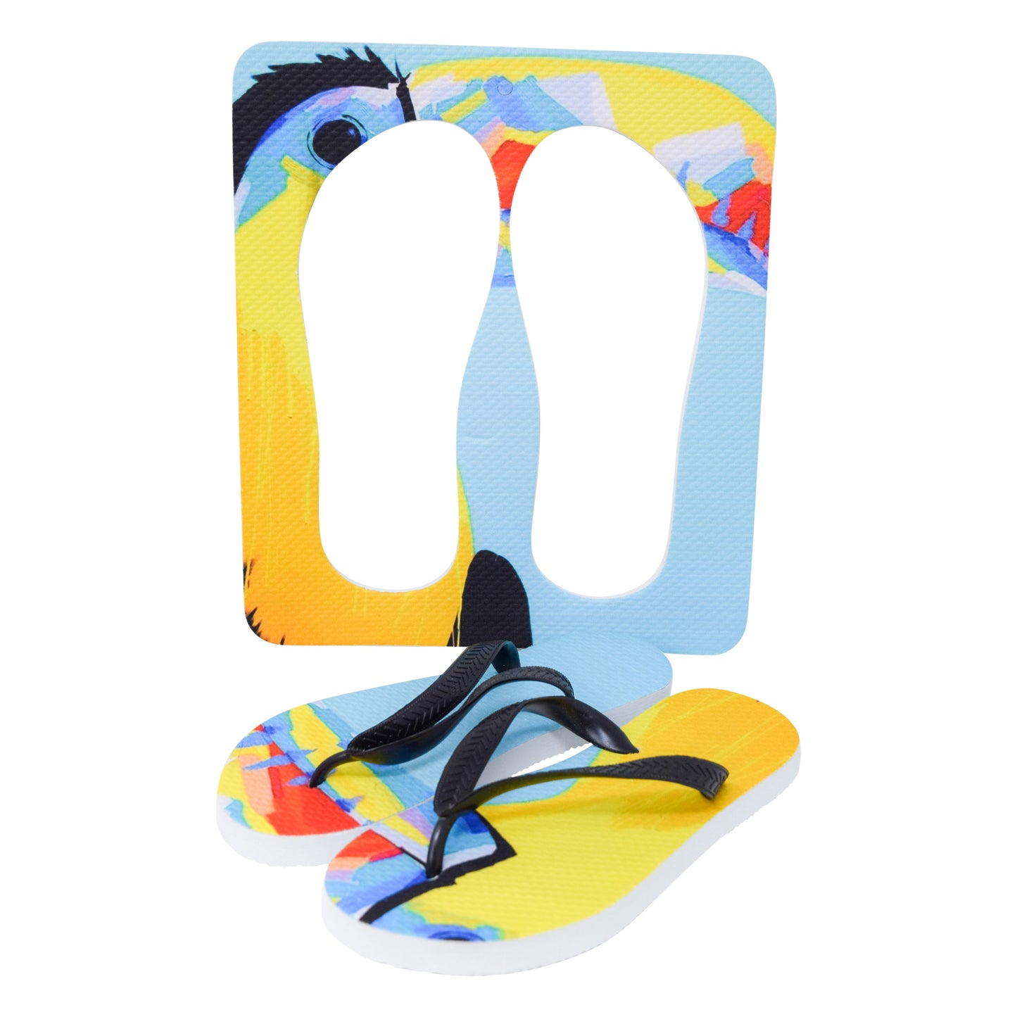 Unisex Flip Flops Sandal - Wall Art -Design: Cut Out Flip Flops - Name: TUCAN 3