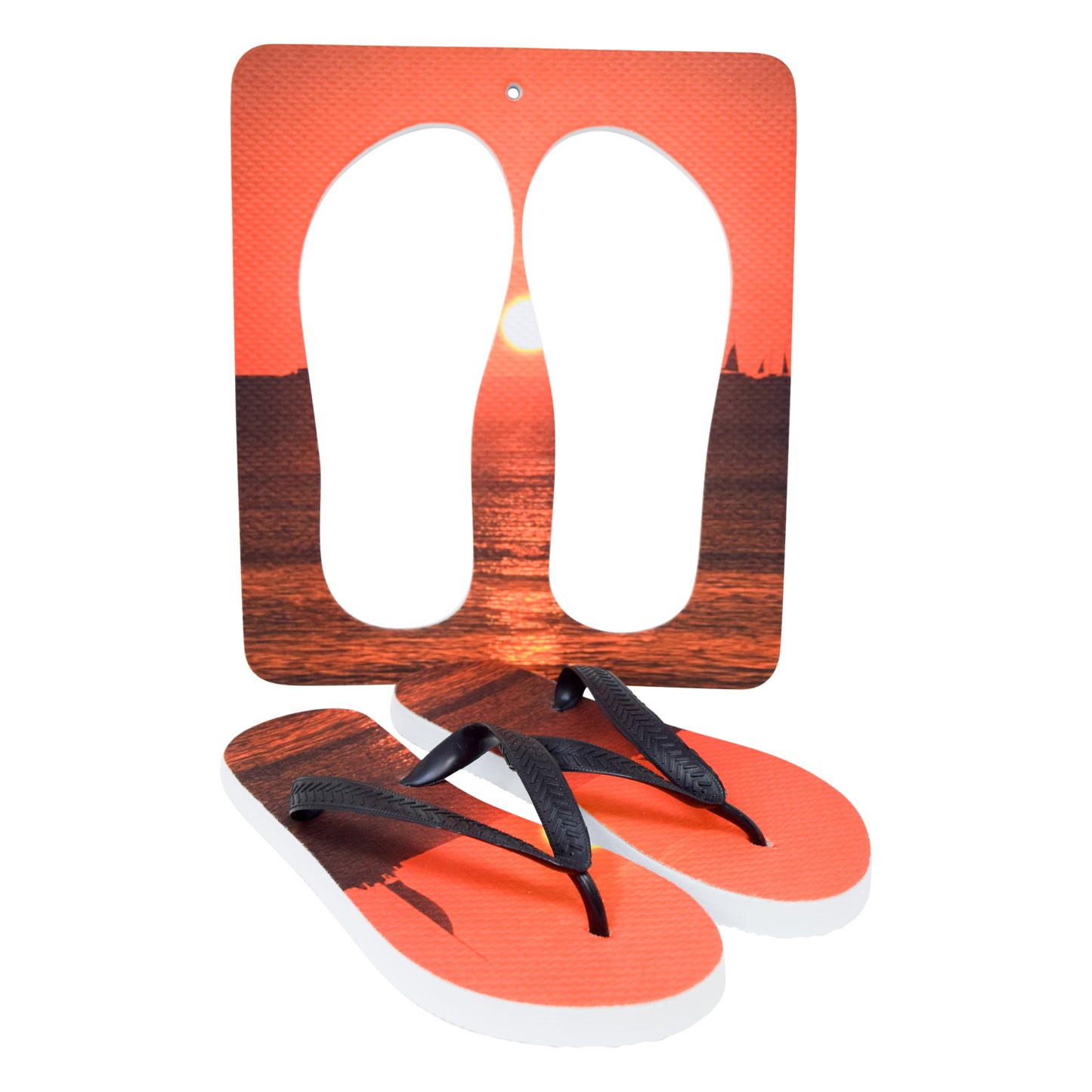 Unisex Flip Flops Sandal - Wall Art -Design: Cut Out Flip Flops - Name: KEY WEST 2