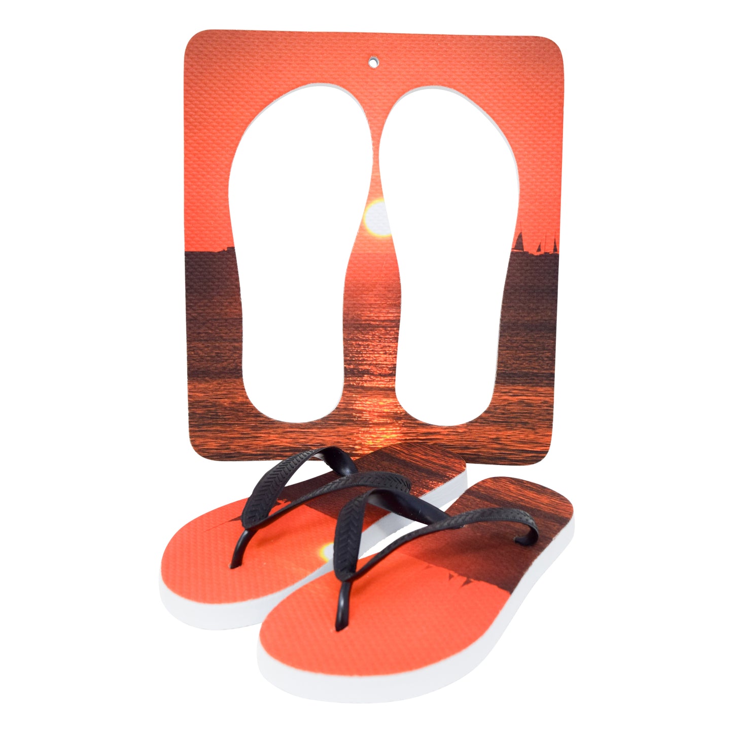 Unisex Flip Flops Sandal - Wall Art -Design: Cut Out Flip Flops - Name: KEY WEST 2