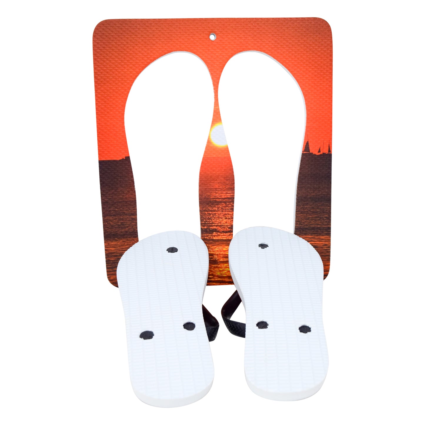 Unisex Flip Flops Sandal - Wall Art -Design: Cut Out Flip Flops - Name: KEY WEST 2