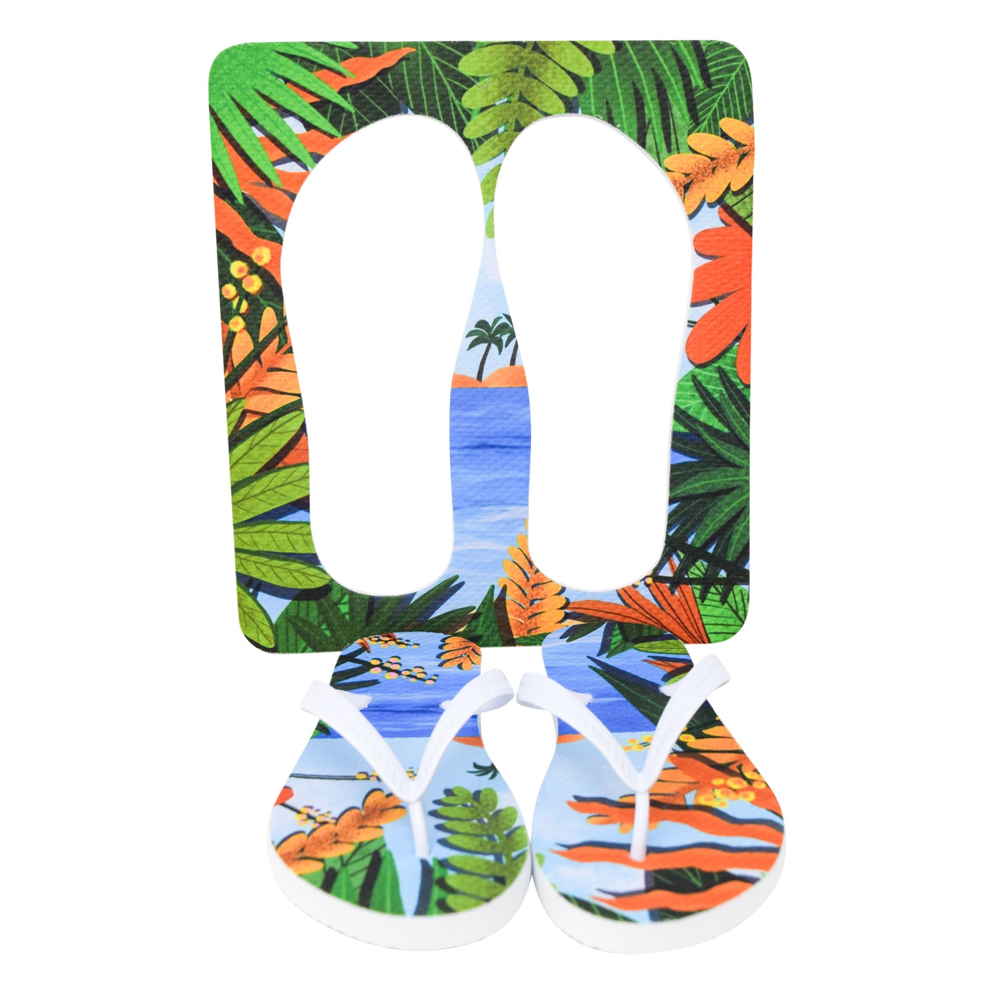 Unisex Flip Flops Sandal - Wall Art -Design: Cut Out Flip Flops - Name: HAWAI 6