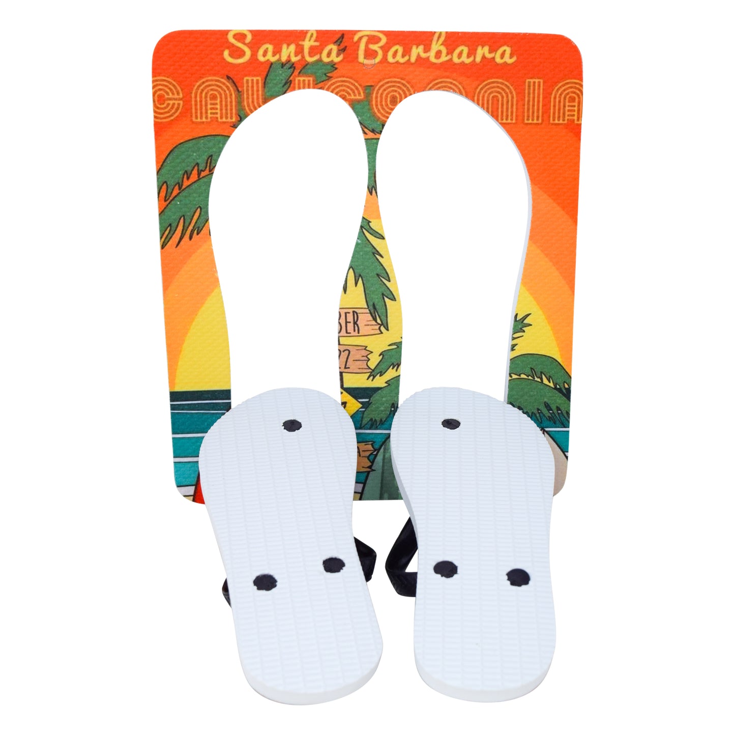 Unisex Flip Flops Sandal - Wall Art -Design: Cut Out Flip Flops - Name: CALIFORNIA