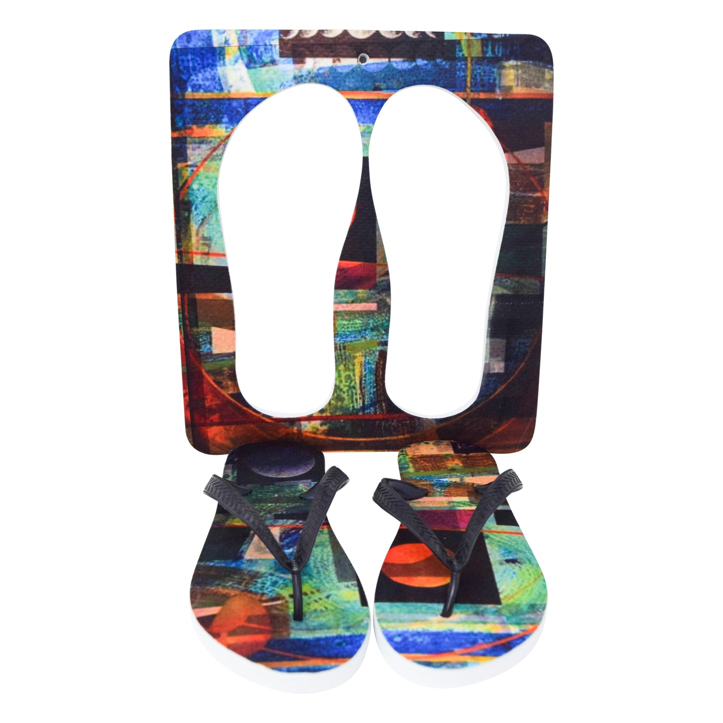 Unisex Flip Flops Sandal - Wall Art -Design: Cut Out Flip Flops - Name: KEY WEST 3