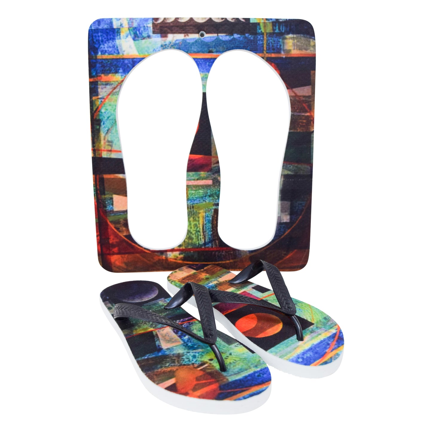 Unisex Flip Flops Sandal - Wall Art -Design: Cut Out Flip Flops - Name: KEY WEST 3