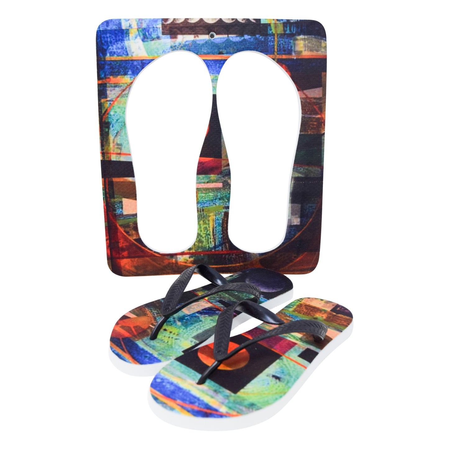 Unisex Flip Flops Sandal - Wall Art -Design: Cut Out Flip Flops - Name: KEY WEST 3