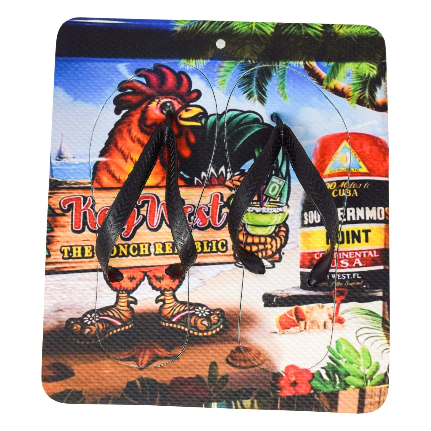 Unisex Flip Flops Sandal - Wall Art -Design: Cut Out Flip Flops - Name: KEY WEST 1