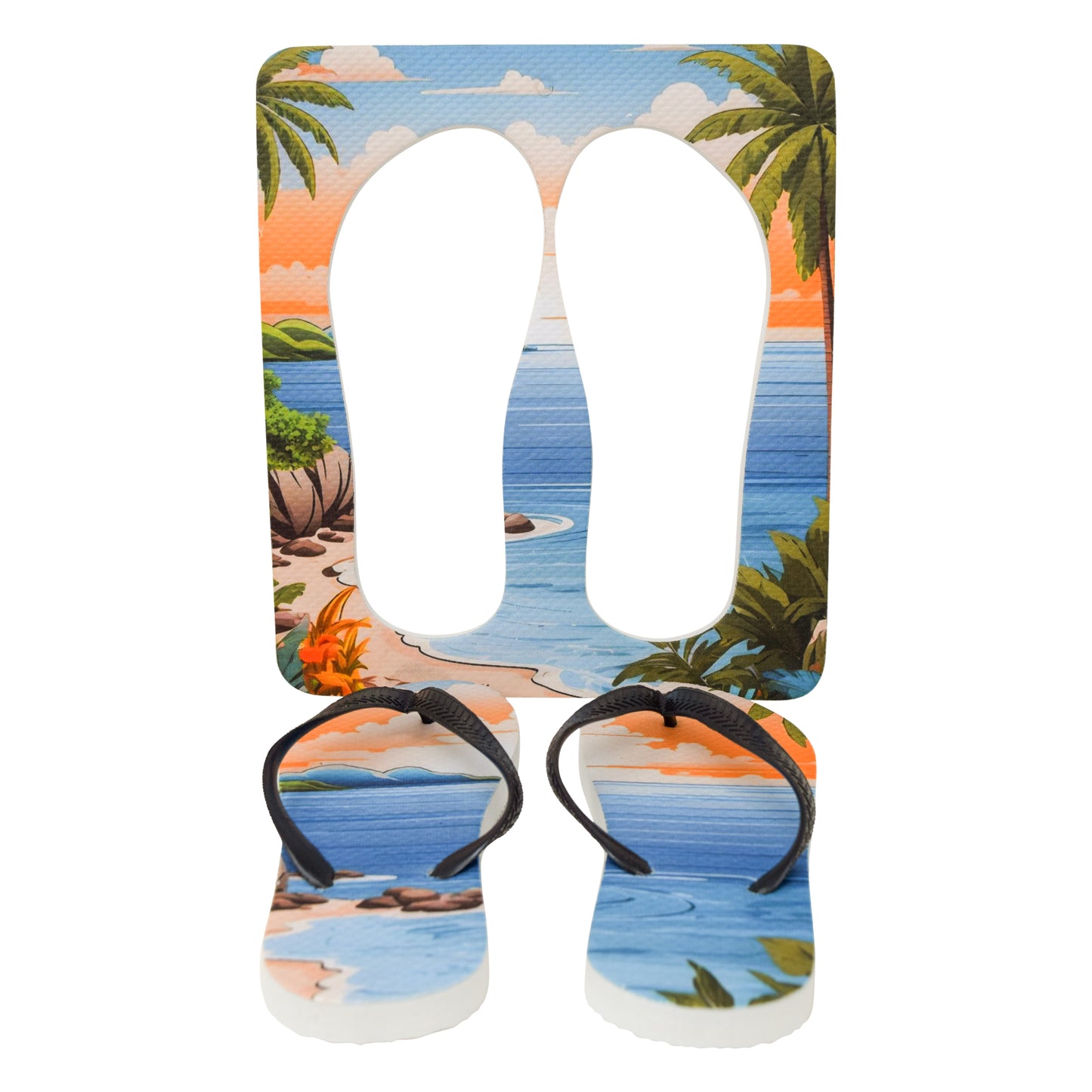 Unisex Flip Flops Sandal - Wall Art -Design: Cut Out Flip Flops - Name: HAWAI 2