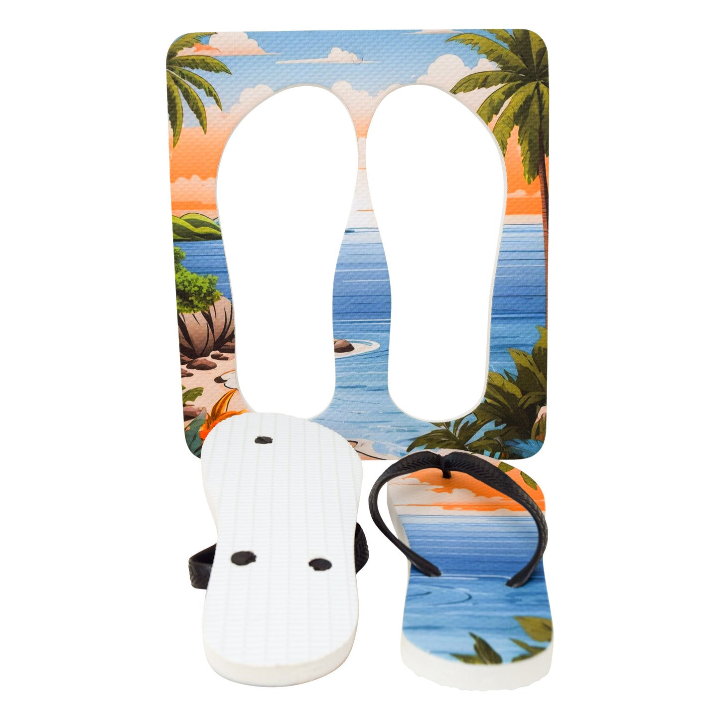Unisex Flip Flops Sandal - Wall Art -Design: Cut Out Flip Flops - Name: HAWAI 2