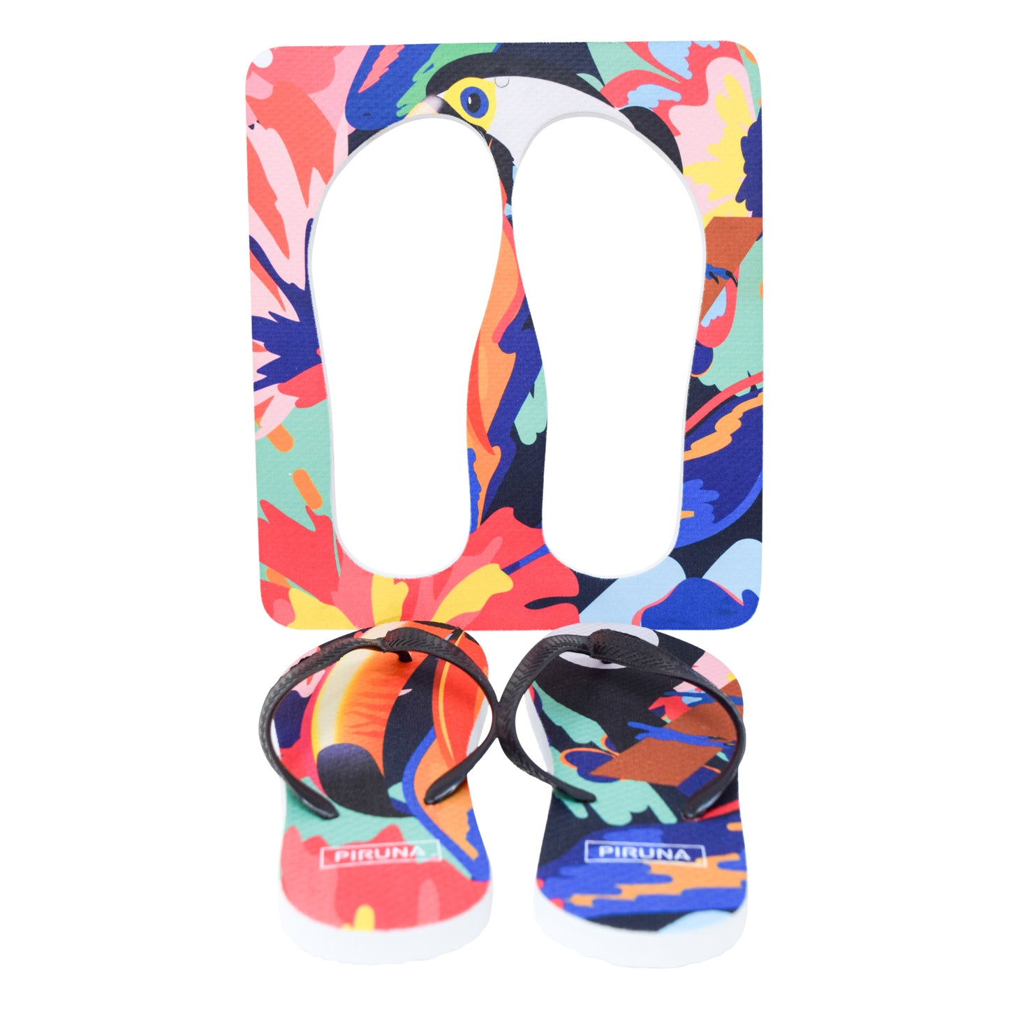 Unisex Flip Flops Sandal - Wall Art -Design: Cut Out Flip Flops - Name: TUCAN 1