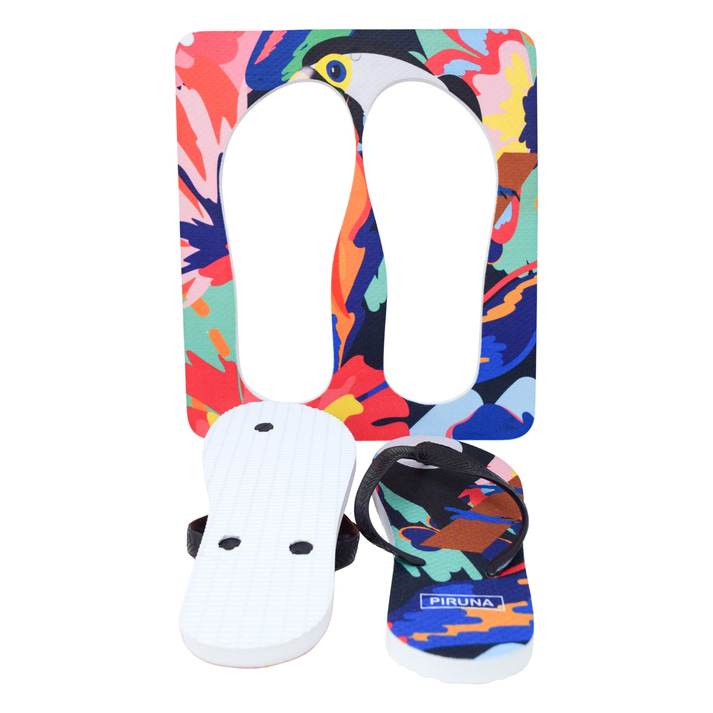Unisex Flip Flops Sandal - Wall Art -Design: Cut Out Flip Flops - Name: TUCAN 1