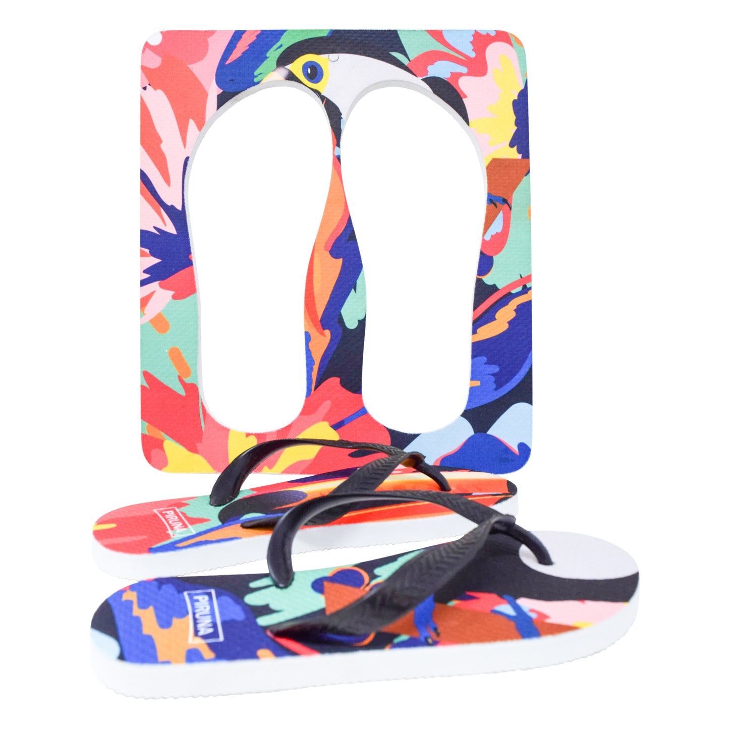 Unisex Flip Flops Sandal - Wall Art -Design: Cut Out Flip Flops - Name: TUCAN 1