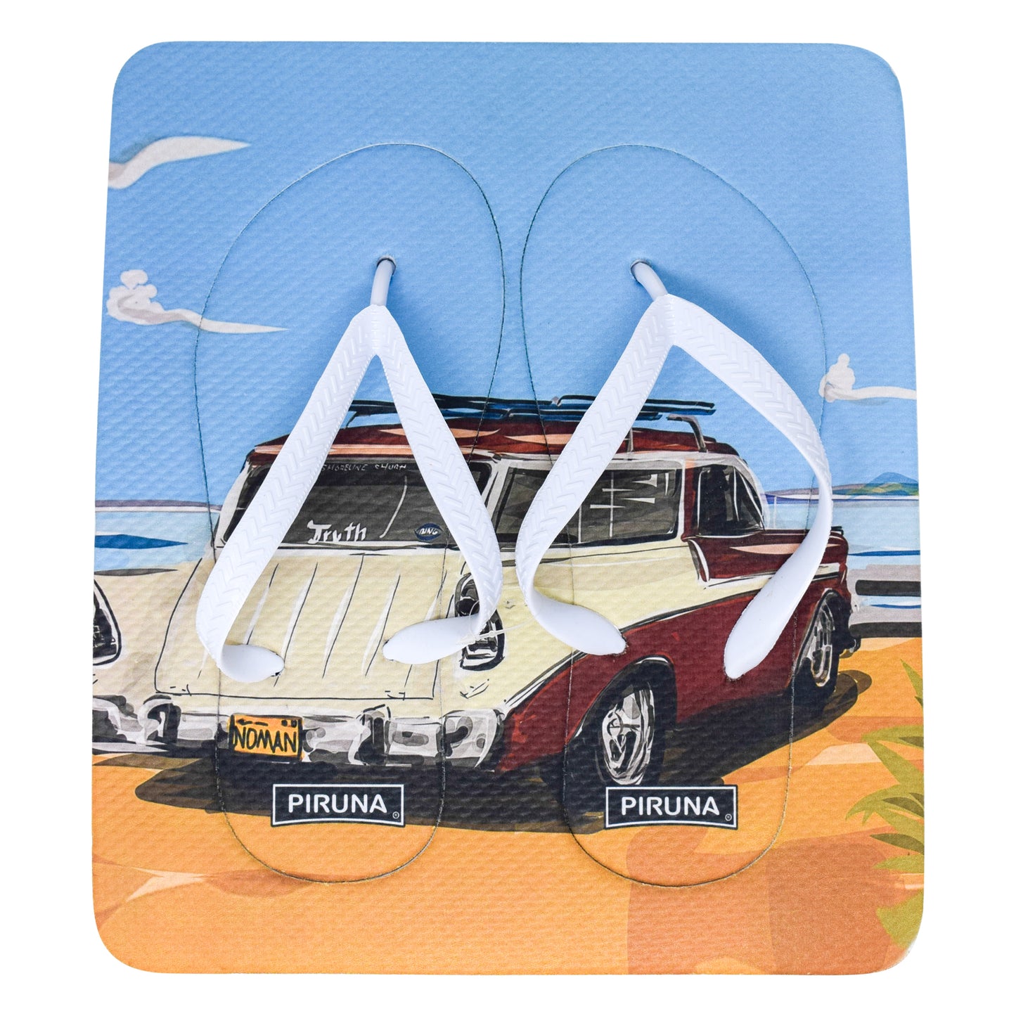 Unisex Flip Flops Sandal - Wall Art -Design: Cut Out Flip Flops - Name: VINTAGE 1