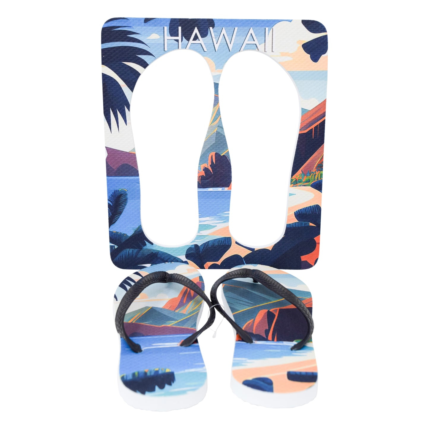 Unisex Flip Flops Sandal - Wall Art -Design: Cut Out Flip Flops - Name: HAWAI 1