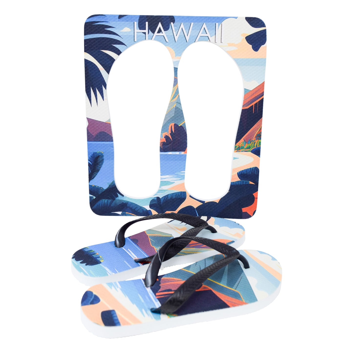 Unisex Flip Flops Sandal - Wall Art -Design: Cut Out Flip Flops - Name: HAWAI 1
