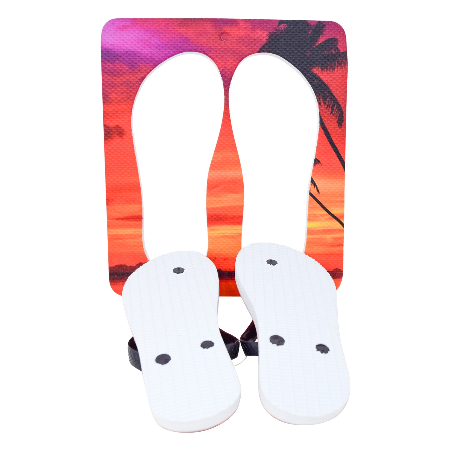 Unisex Flip Flops Sandal - Wall Art -Design: Cut Out Flip Flops - Name: SUNSET 1