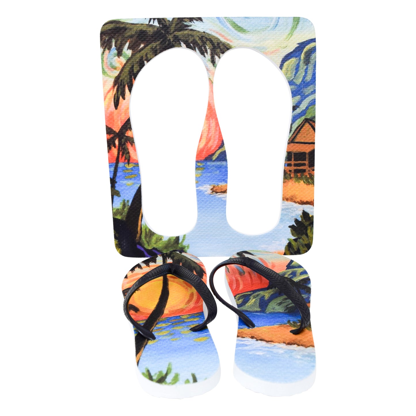 Unisex Flip Flops Sandal - Wall Art -Design: Cut Out Flip Flops - Name: HAWAI 8