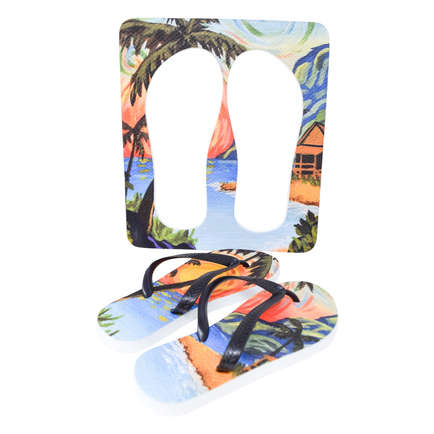 Unisex Flip Flops Sandal - Wall Art -Design: Cut Out Flip Flops - Name: HAWAI 8
