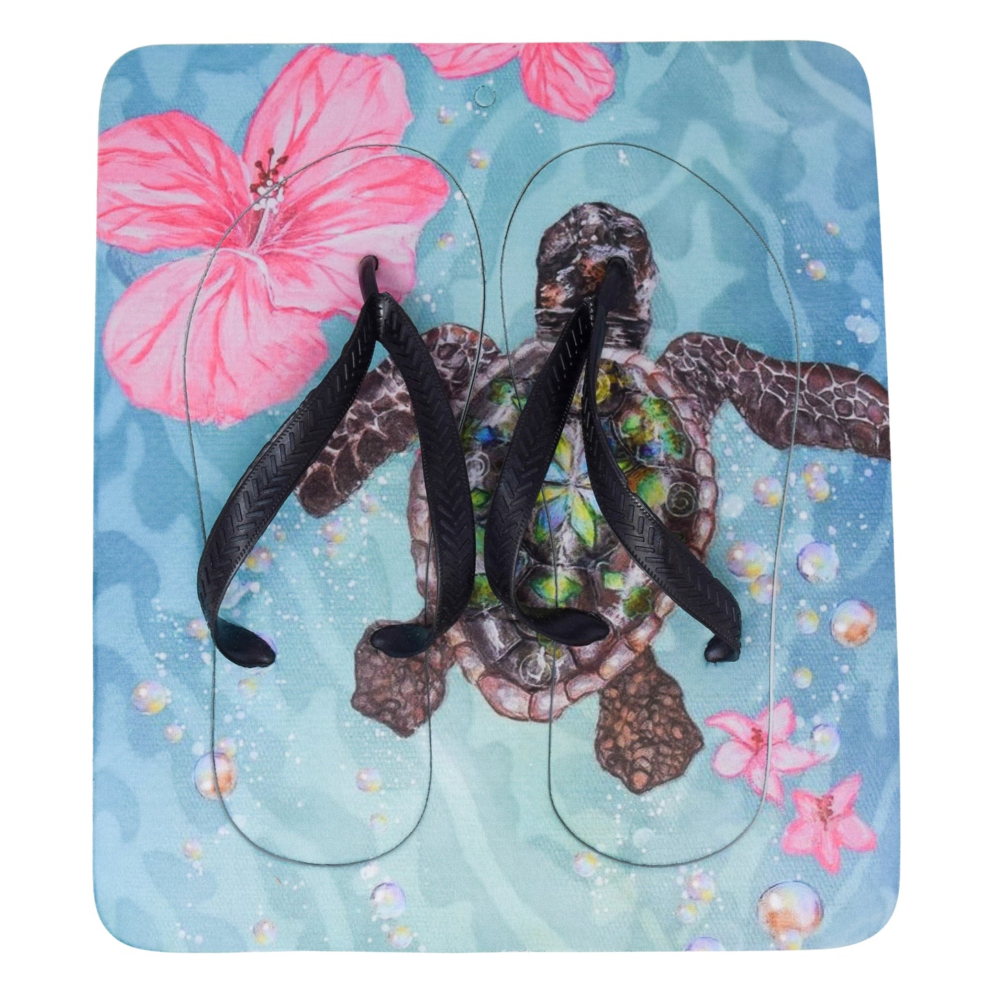Unisex Flip Flops Sandal - Wall Art -Design: Cut Out Flip Flops - Name: TURTLES 1