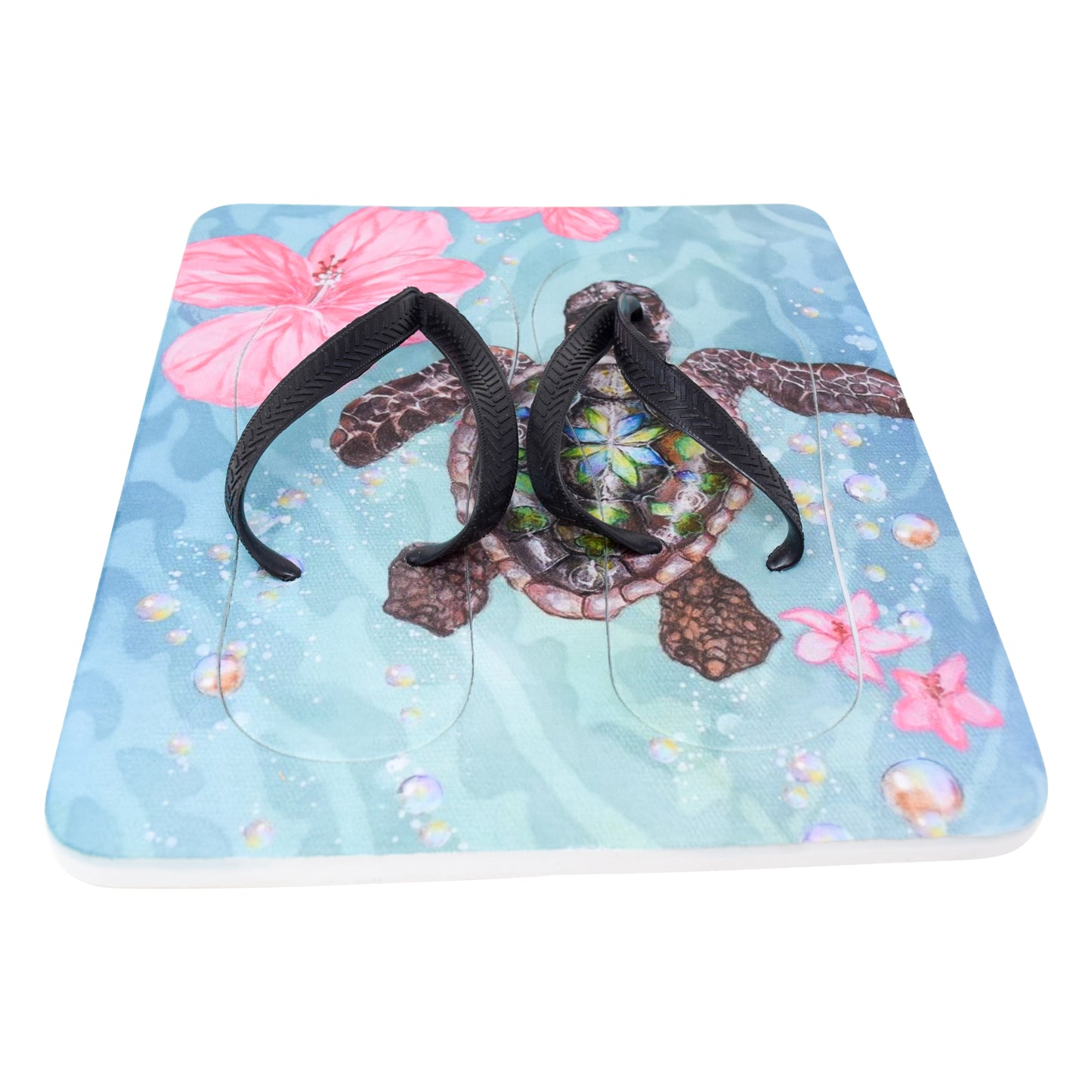 Unisex Flip Flops Sandal - Wall Art -Design: Cut Out Flip Flops - Name: TURTLES 1