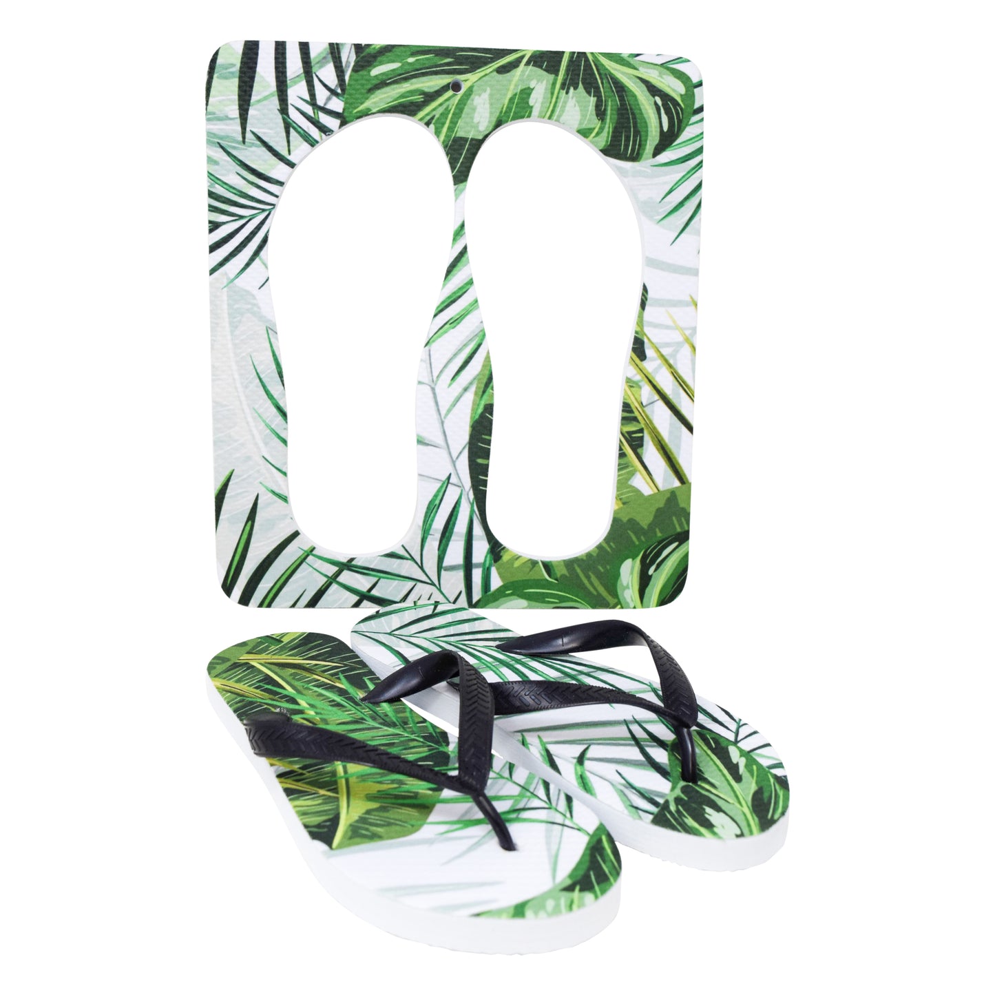 Unisex Flip Flops Sandal - Wall Art -Design: Cut Out Flip Flops - Name: PLANTS 1