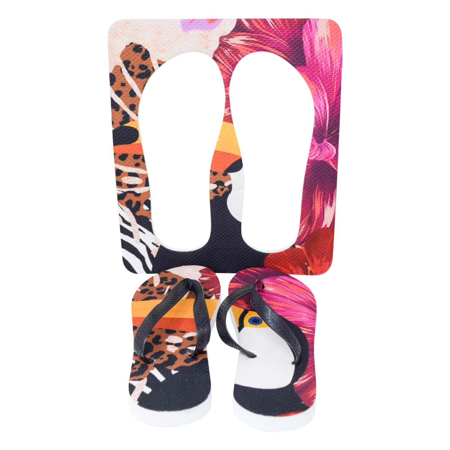 Unisex Flip Flops Sandal - Wall Art -Design: Cut Out Flip Flops - Name: TUCAN 2