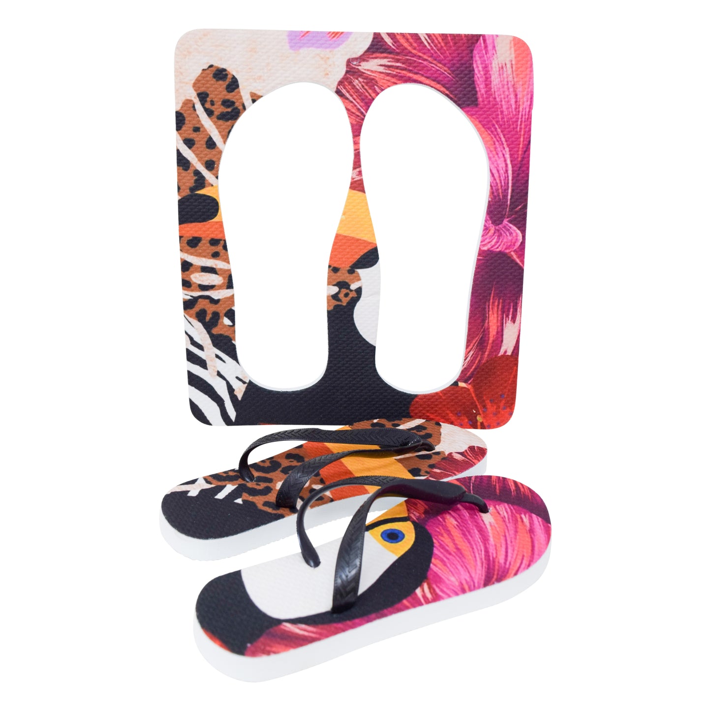 Unisex Flip Flops Sandal - Wall Art -Design: Cut Out Flip Flops - Name: TUCAN 2