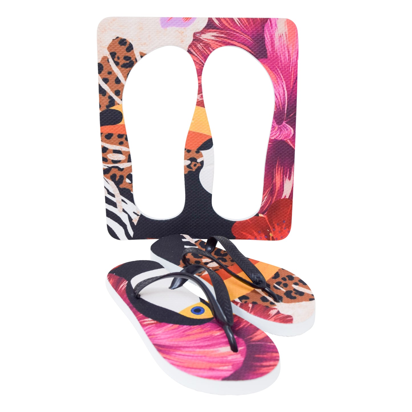 Unisex Flip Flops Sandal - Wall Art -Design: Cut Out Flip Flops - Name: TUCAN 2