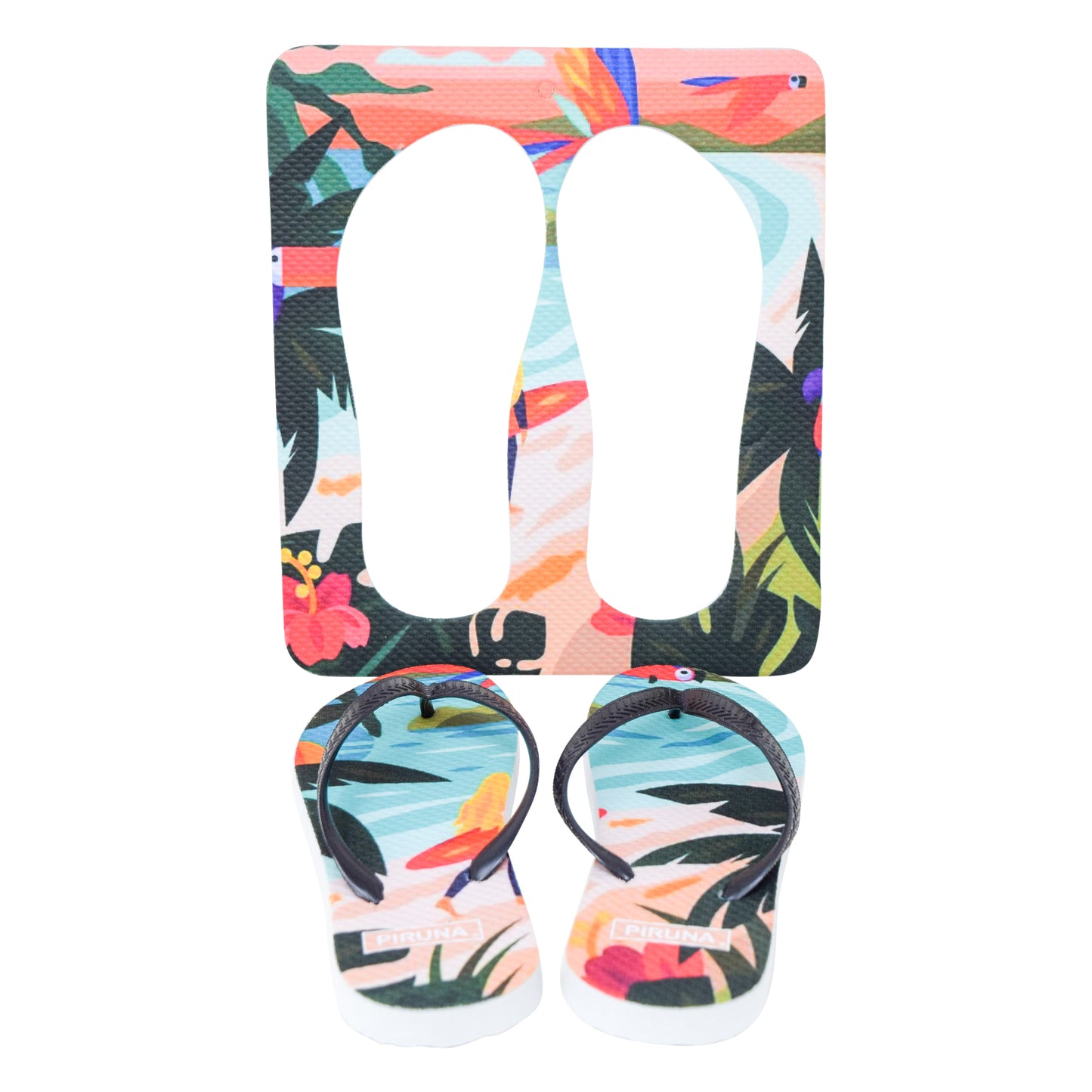 Unisex Flip Flops Sandal - Wall Art -Design: Cut Out Flip Flops - Name: HAWAI 3