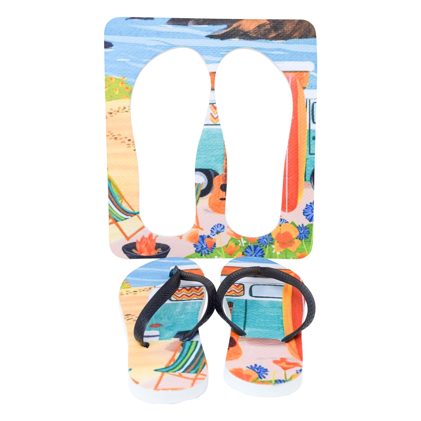 Unisex Flip Flops Sandal - Wall Art -Design: Cut Out Flip Flops - Name: HAWAI 9