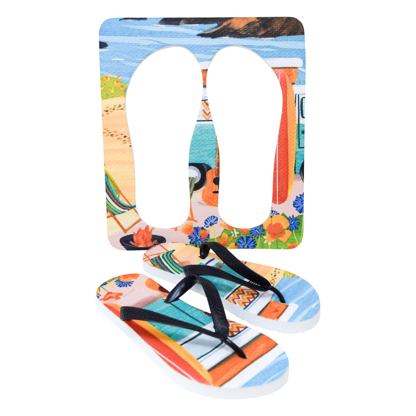 Unisex Flip Flops Sandal - Wall Art -Design: Cut Out Flip Flops - Name: HAWAI 9