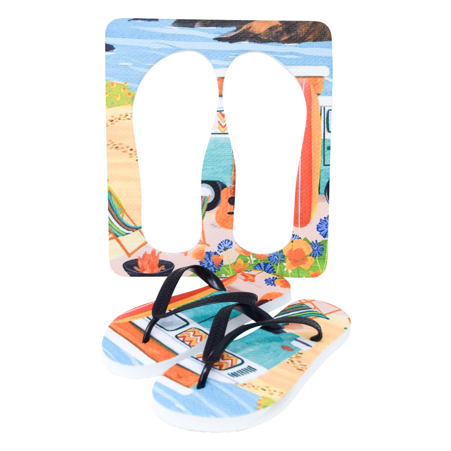 Unisex Flip Flops Sandal - Wall Art -Design: Cut Out Flip Flops - Name: HAWAI 9