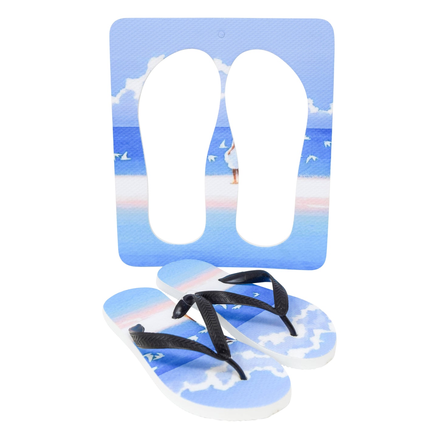 Unisex Flip Flops Sandal - Wall Art -Design: Cut Out Flip Flops - Name: SEAGULL 1