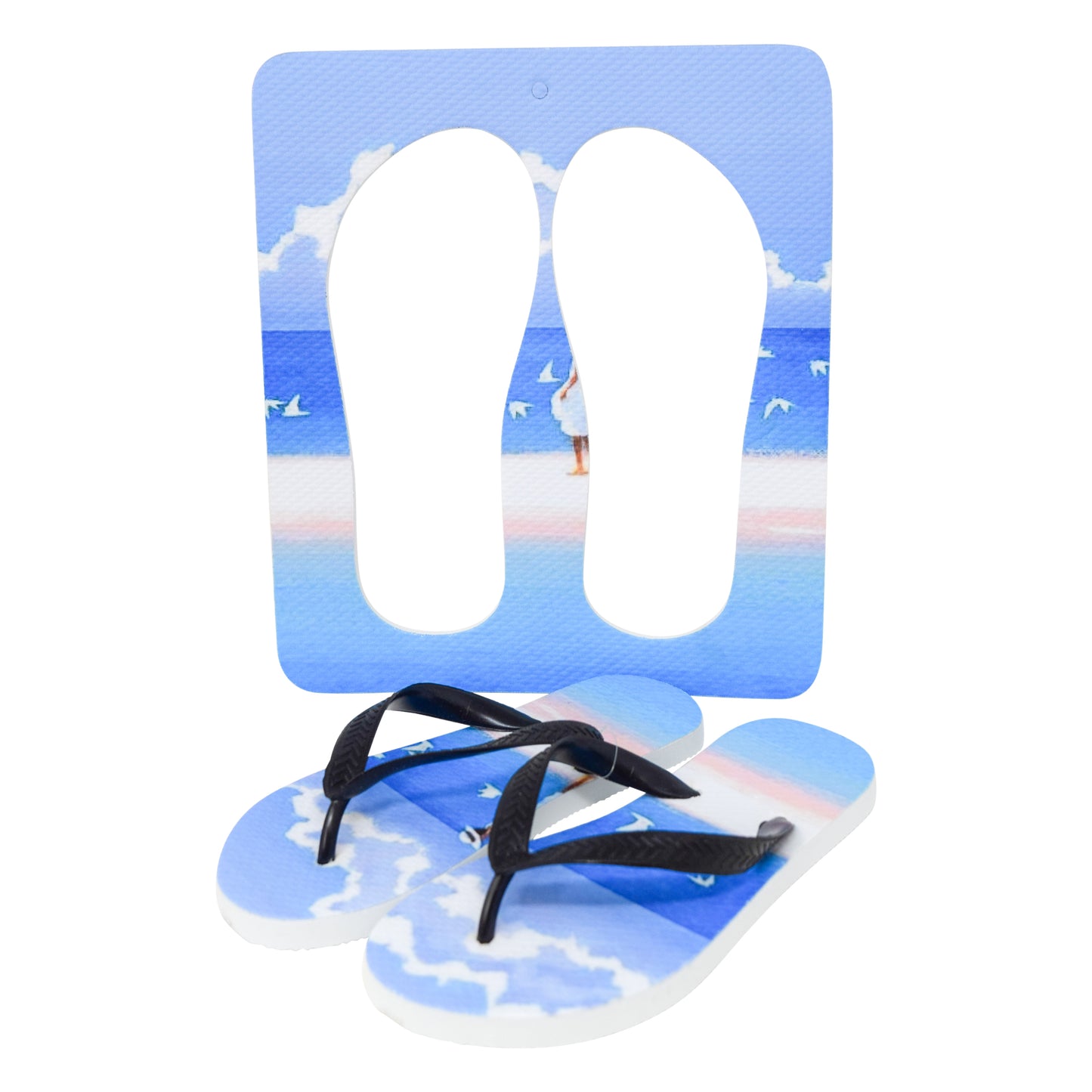 Unisex Flip Flops Sandal - Wall Art -Design: Cut Out Flip Flops - Name: SEAGULL 1