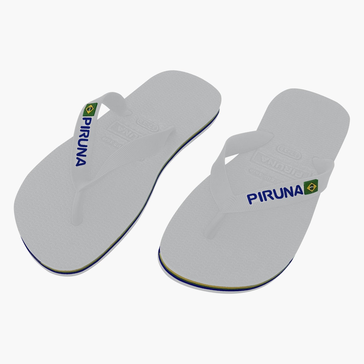 Unisex Flip Flop Sandal - Design: White - Name: White with flag lines