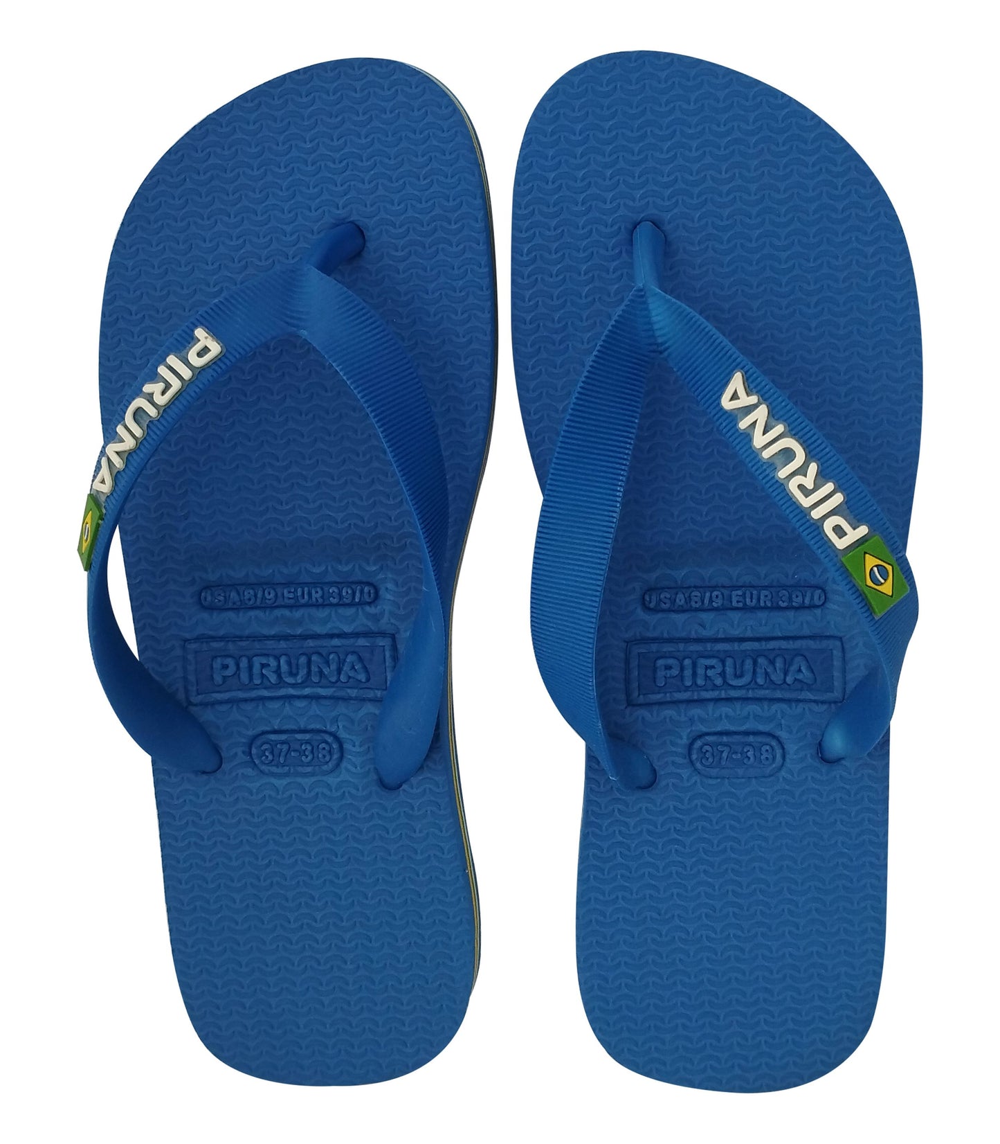 Unisex Flip Flop Sandal - Design:Blue - Name: Blue with flag lines