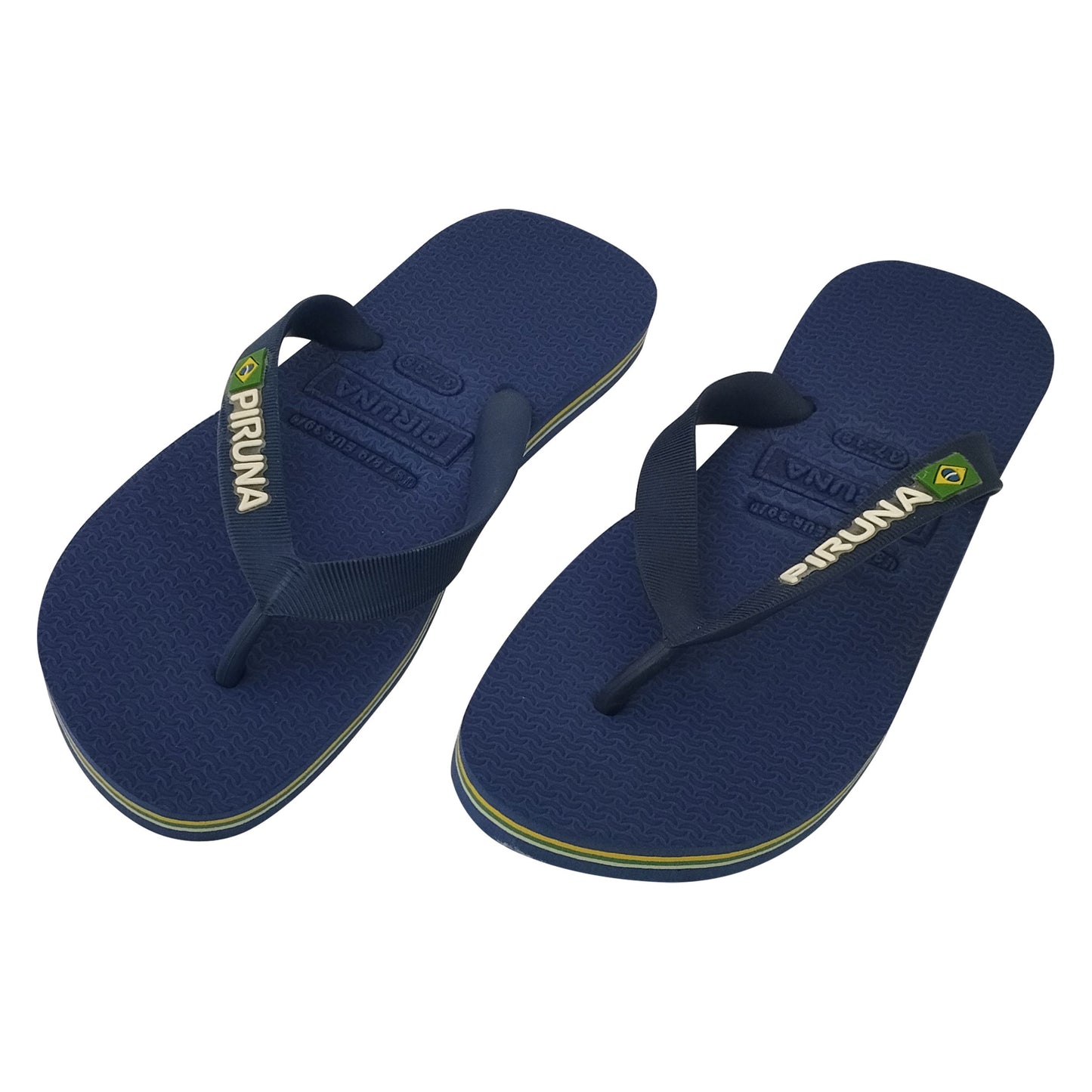 Brazilian Flip Flops - Unisex Flip Flop Sandal - Design:Blue Navy - Name: Blue with flag lines