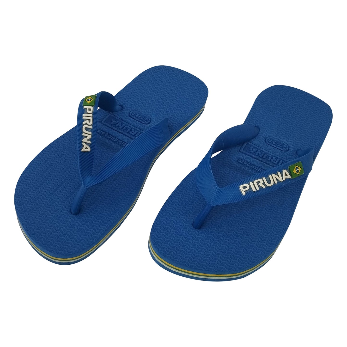 Unisex Flip Flop Sandal - Design:Blue - Name: Blue with flag lines