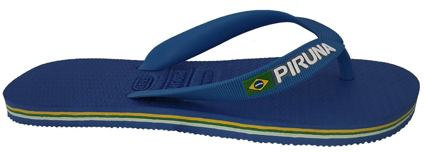Unisex Flip Flop Sandal - Design:Blue - Name: Blue with flag lines