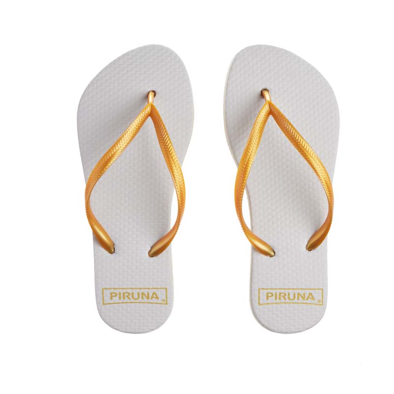 Piruna Comfort Flip Flops Gold Shape Sandals for Men and Women