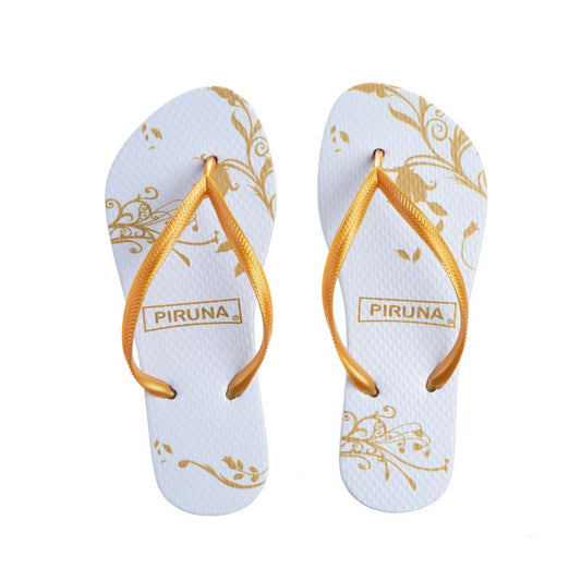 Piruna Flip Flops Gold Plants Relaxed Fit Durable Sandals for Men and Women