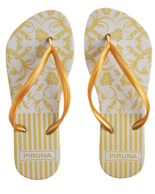 Brazilian Flip Flops - B0008-GOLD LINES