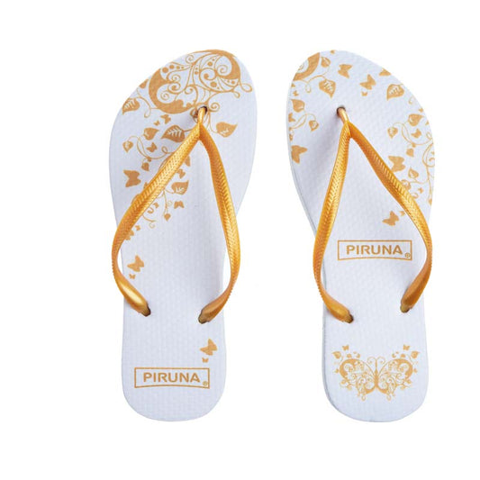 Piruna Flip Flops Gold Plants Comfort Sandals for Men and Women