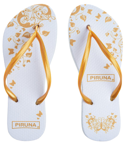 Brazilian Flip Flops - B0010-GOLD BUTTERFLY